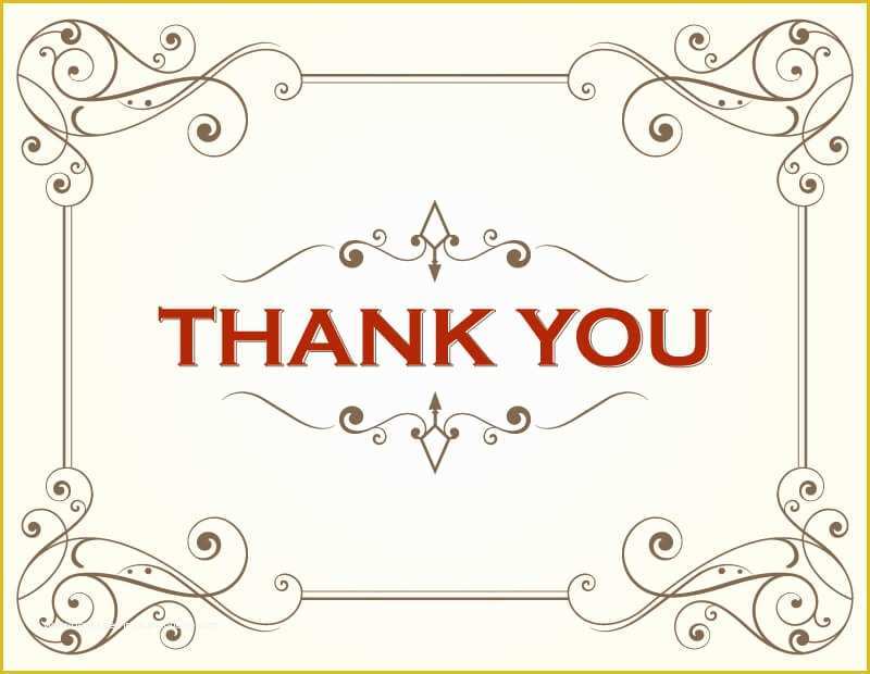 Free Thank You Card Template Word Of Thank You Card Template