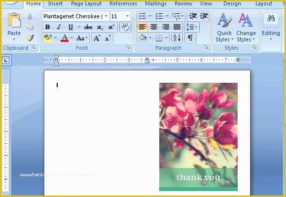 Free Thank You Card Template Word Of Thank You Card Templates for Word