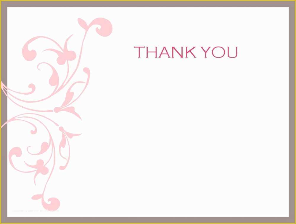 Free Thank You Card Template Word Of Thank You Note Printable