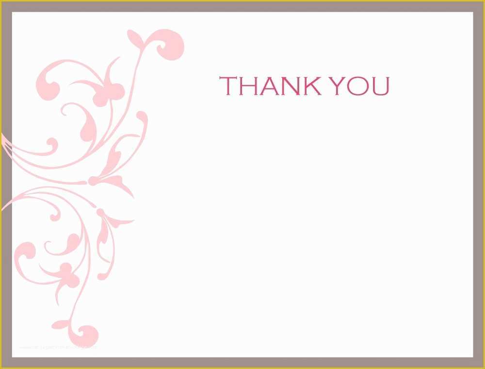 Free Thank You Card Template Word Of Thank You Note Printable