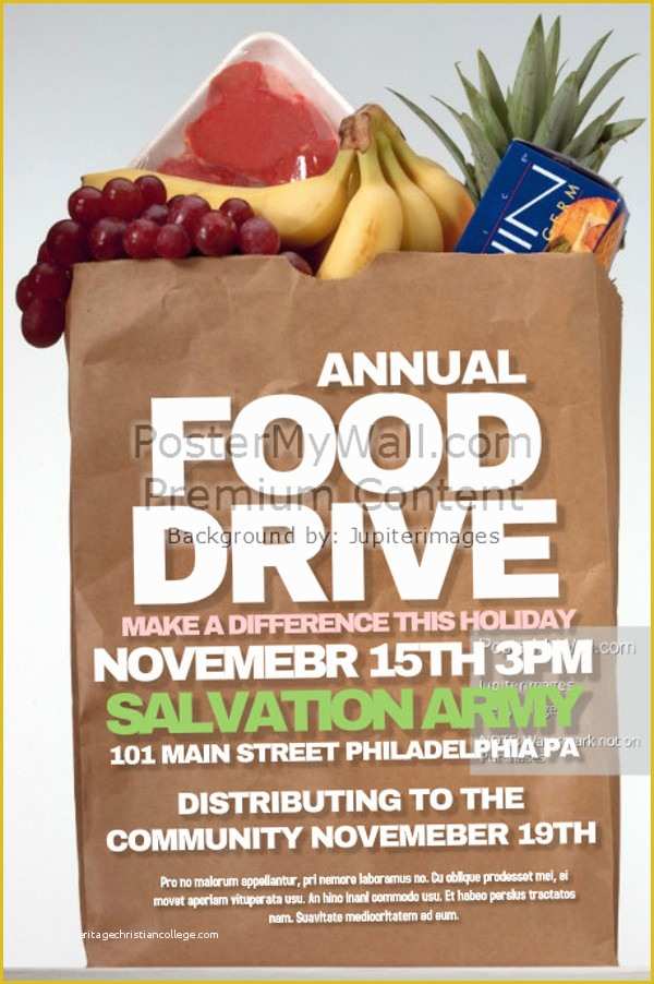 Thanksgiving Food Drive Flyer Template Free