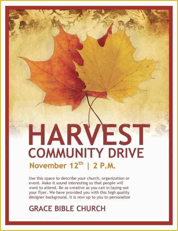 Free Thanksgiving Food Drive Flyer Template Of Harvest Munity Drive Church Flyer