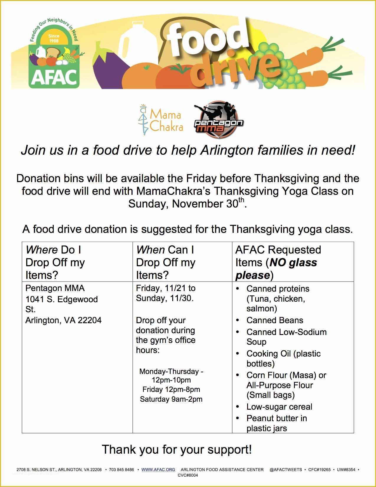 Free Thanksgiving Food Drive Flyer Template Of Pentagon Mixed Martial Arts Llc — Thanksgiving Food Drive
