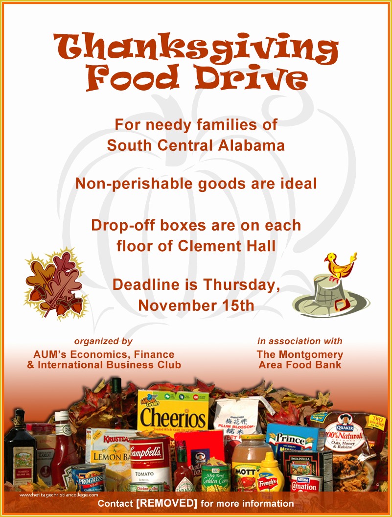 Printable Food Drive Flyer Template Word Free