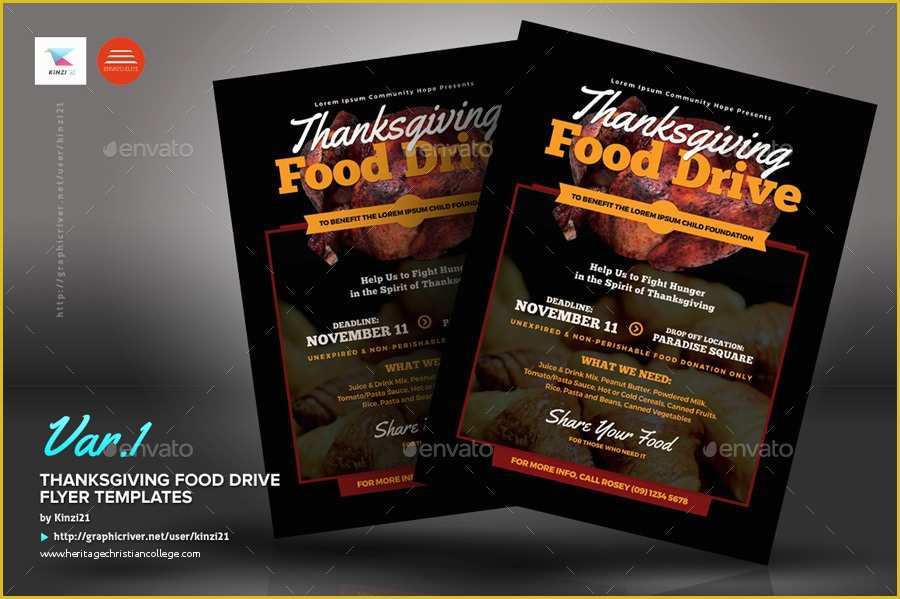 Free Thanksgiving Food Drive Flyer Template Of Thanksgiving Food Drive Flyer Templates by Kinzi21