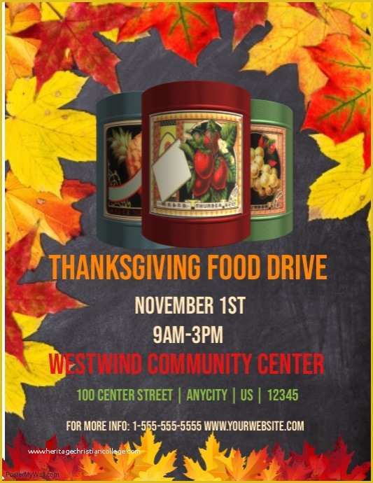 42 Free Thanksgiving Food Drive Flyer Template