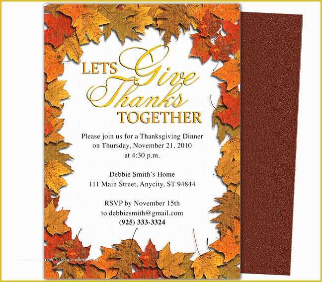 Free Thanksgiving Invitation Templates Of Christian Thanksgiving Invitations – Happy Easter