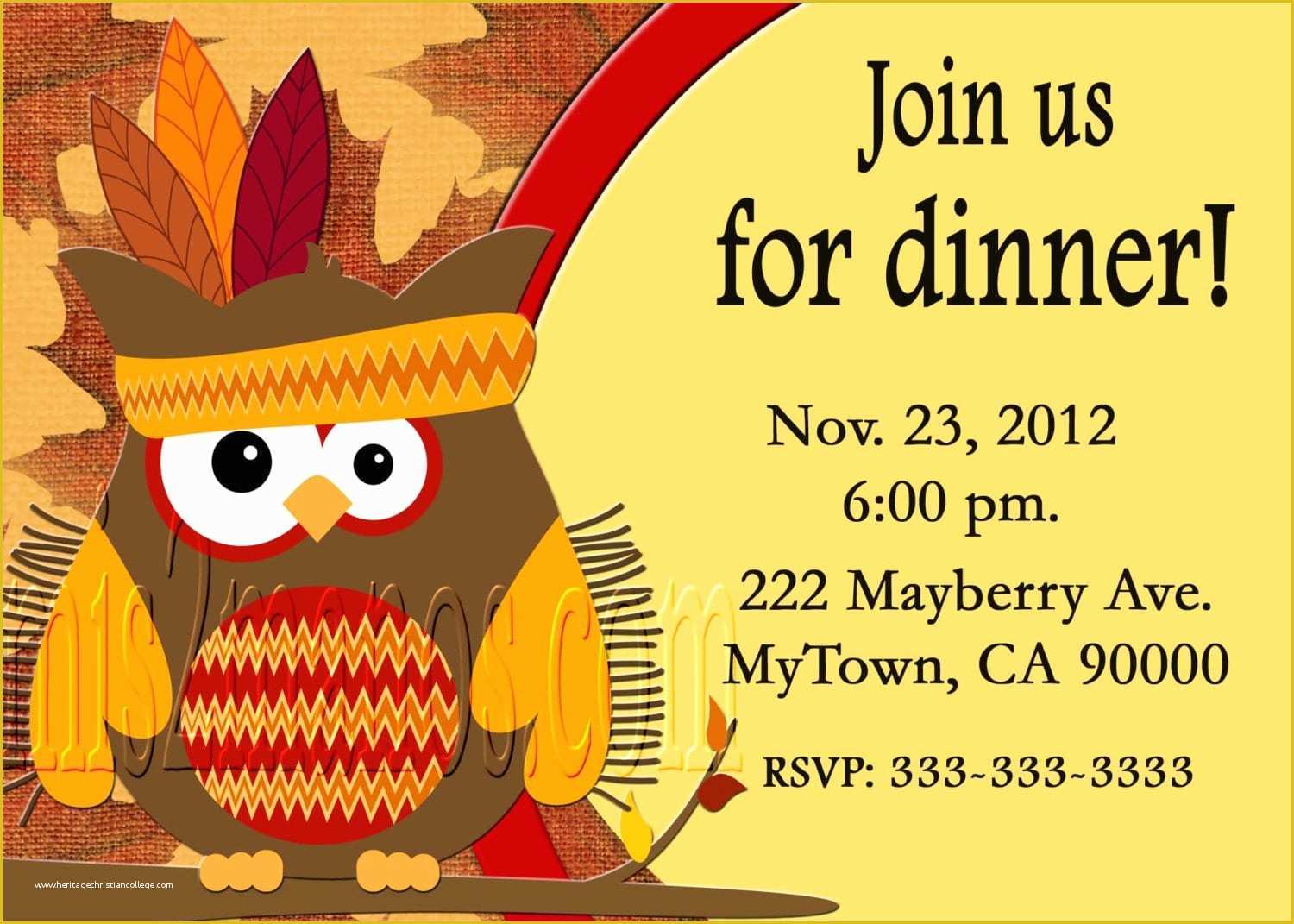Free Thanksgiving Invitation Templates Of Free Thanksgiving Dinner Invitation Templates