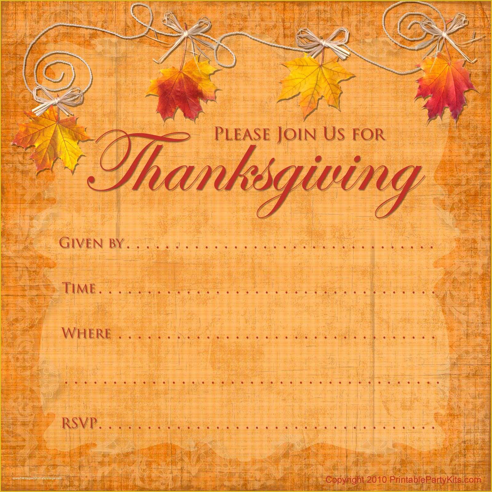 Free Thanksgiving Invitation Templates Of Free Thanksgiving Dinner Invitations Templates – Happy