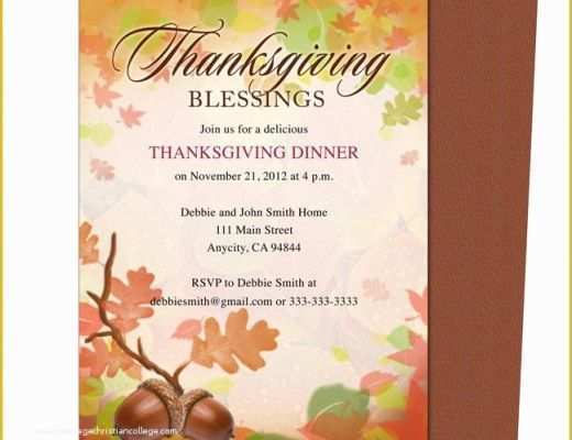 Free Thanksgiving Invitation Templates Of Free Thanksgiving Invitations Email
