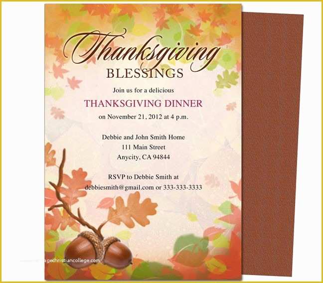 Free Thanksgiving Invitation Templates Of Free Thanksgiving Invitations Email