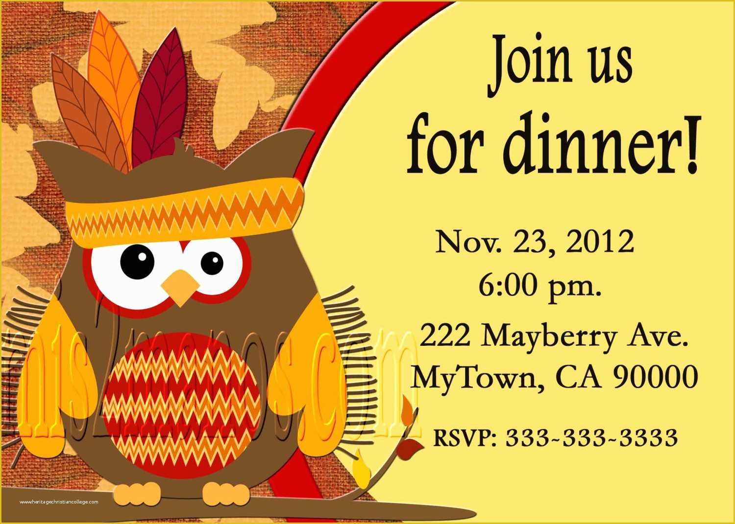 Free Thanksgiving Invitation Templates Of Thanksgiving Dinner Invitation Diy Printable Party Invites