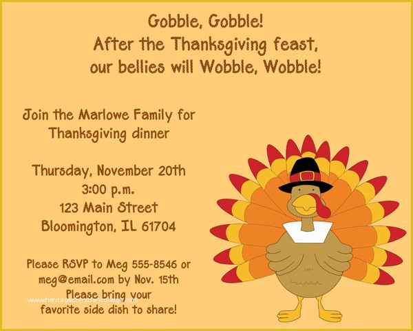 Free Thanksgiving Invitation Templates Of Thanksgiving Dinner Invitation Templates