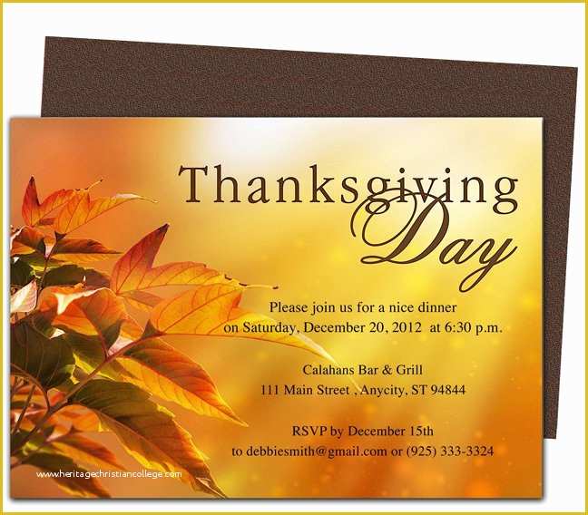 Free Thanksgiving Invitation Templates Of Thanksgiving Invitation Templates