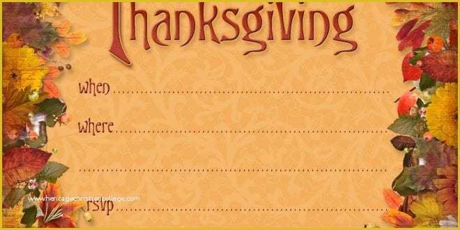 Free Thanksgiving Invitation Templates Of Thanksgiving Invitation Templates Printable