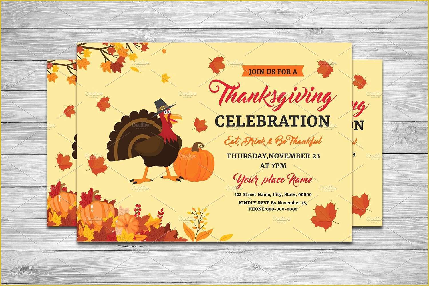 Free Thanksgiving Invitation Templates Of Thanksgiving Invitation V644 Flyer Templates