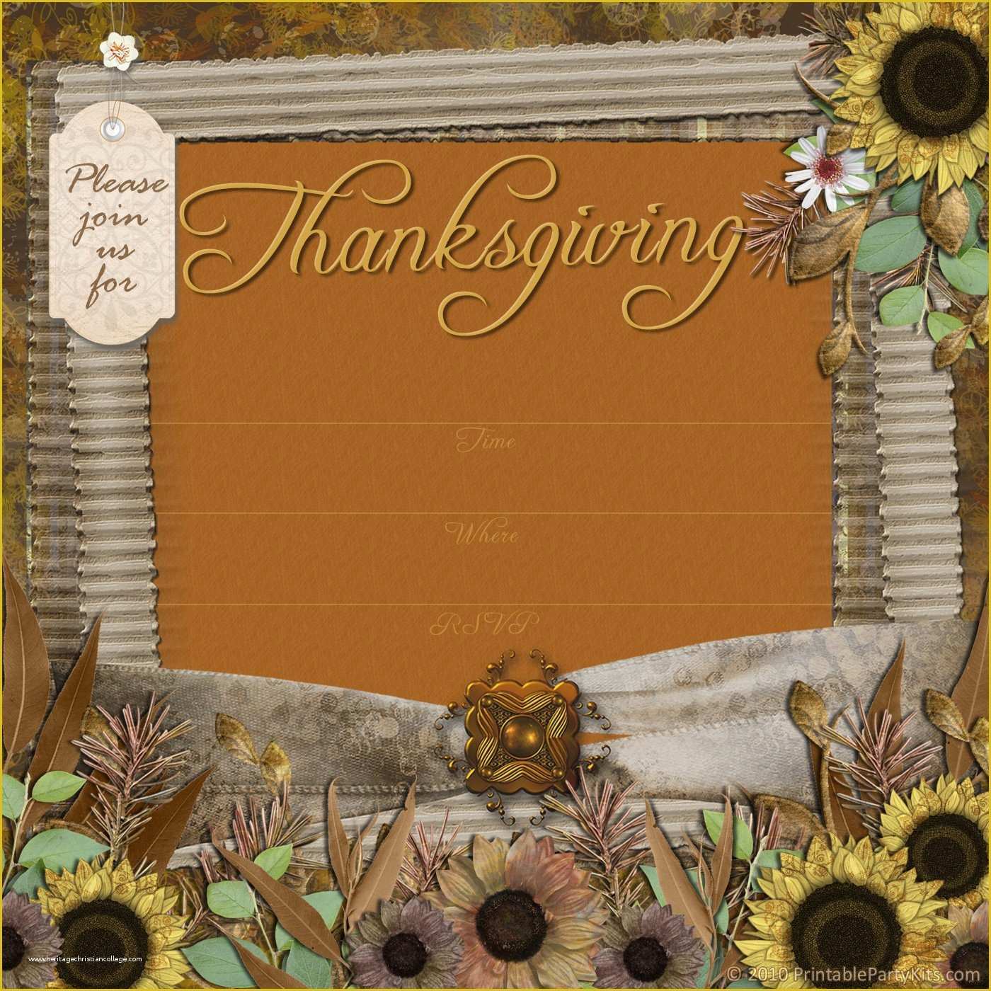 Free Thanksgiving Invitation Templates Of Thanksgiving Luncheon Invitation