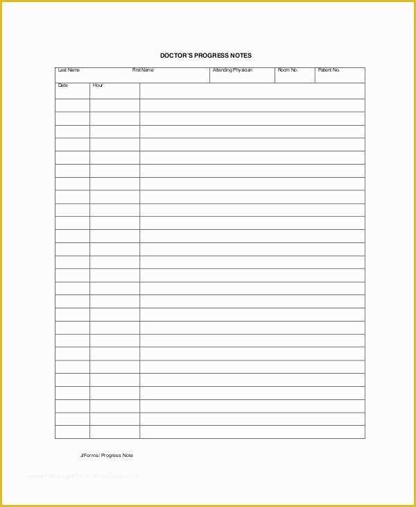 Free therapy Notes Template Of 10 Progress Note Templates Pdf Doc