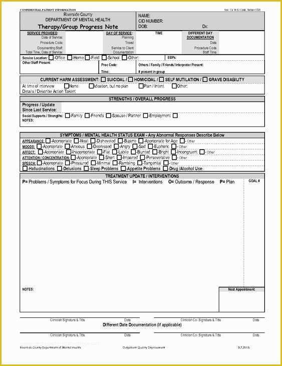 Free therapy Notes Template Of Free Case Note Templates