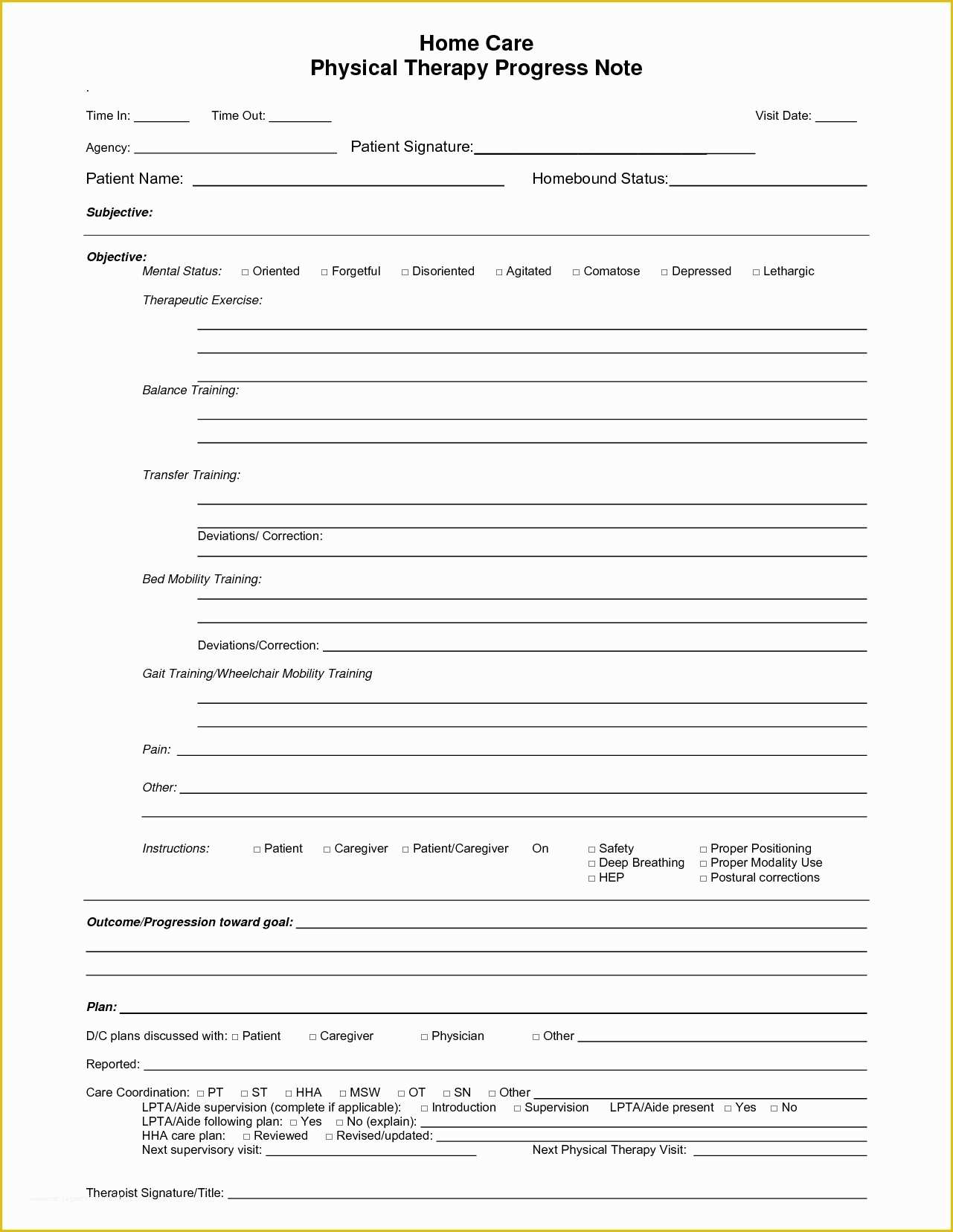 Free therapy Notes Template Of therapy Progress Note Template 2018