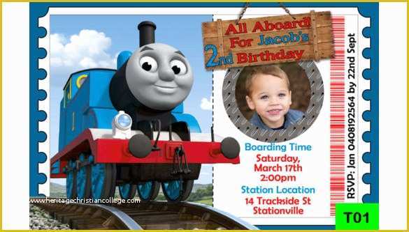 Free Thomas the Train Invitations Template Of 23 Personalized Birthday Invitation Templates – Psd Word
