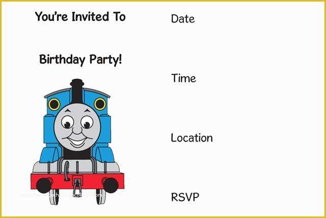 Free Thomas the Train Invitations Template Of 40th Birthday Ideas Free Thomas and Friends Birthday