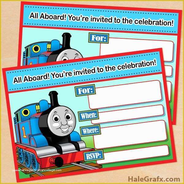 Free Thomas the Train Invitations Template Of 9 Train Birthday Invitations for Kid – Free Printable