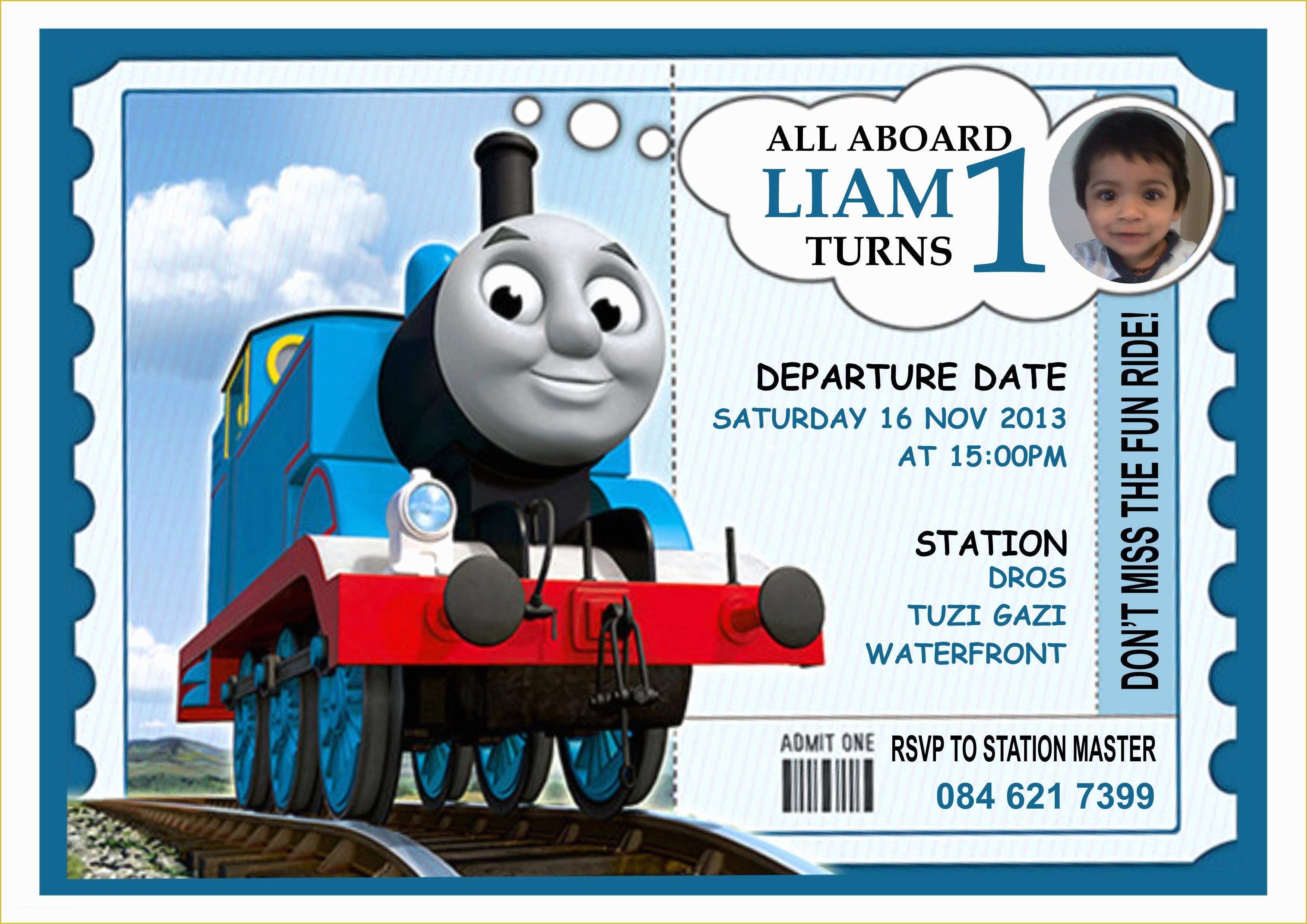 Free Thomas the Train Invitations Template Of 9 Train Birthday Invitations for Kid – Free Printable