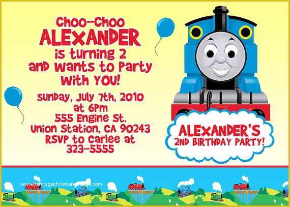 Free Thomas the Train Invitations Template Of attractive Thomas the Train Birthday Invitation Ideas