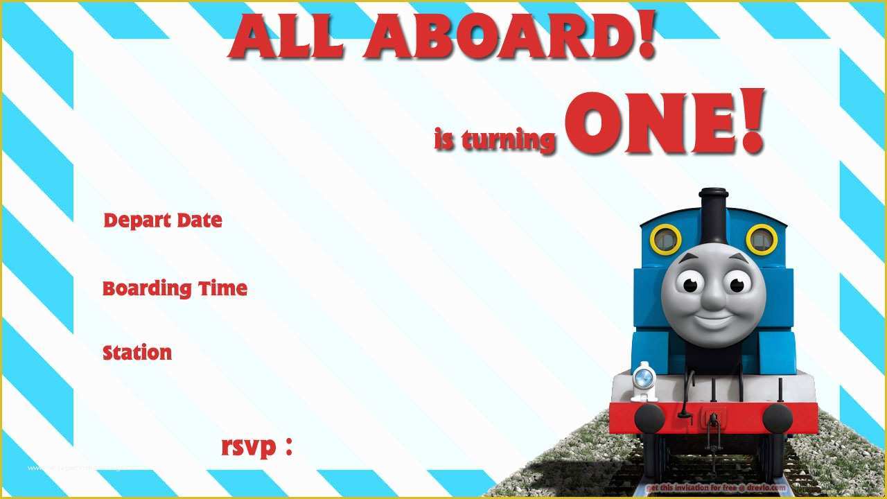 Free Thomas the Train Invitations Template Of Thomas and the Train Birthday Invitations – Free Printable