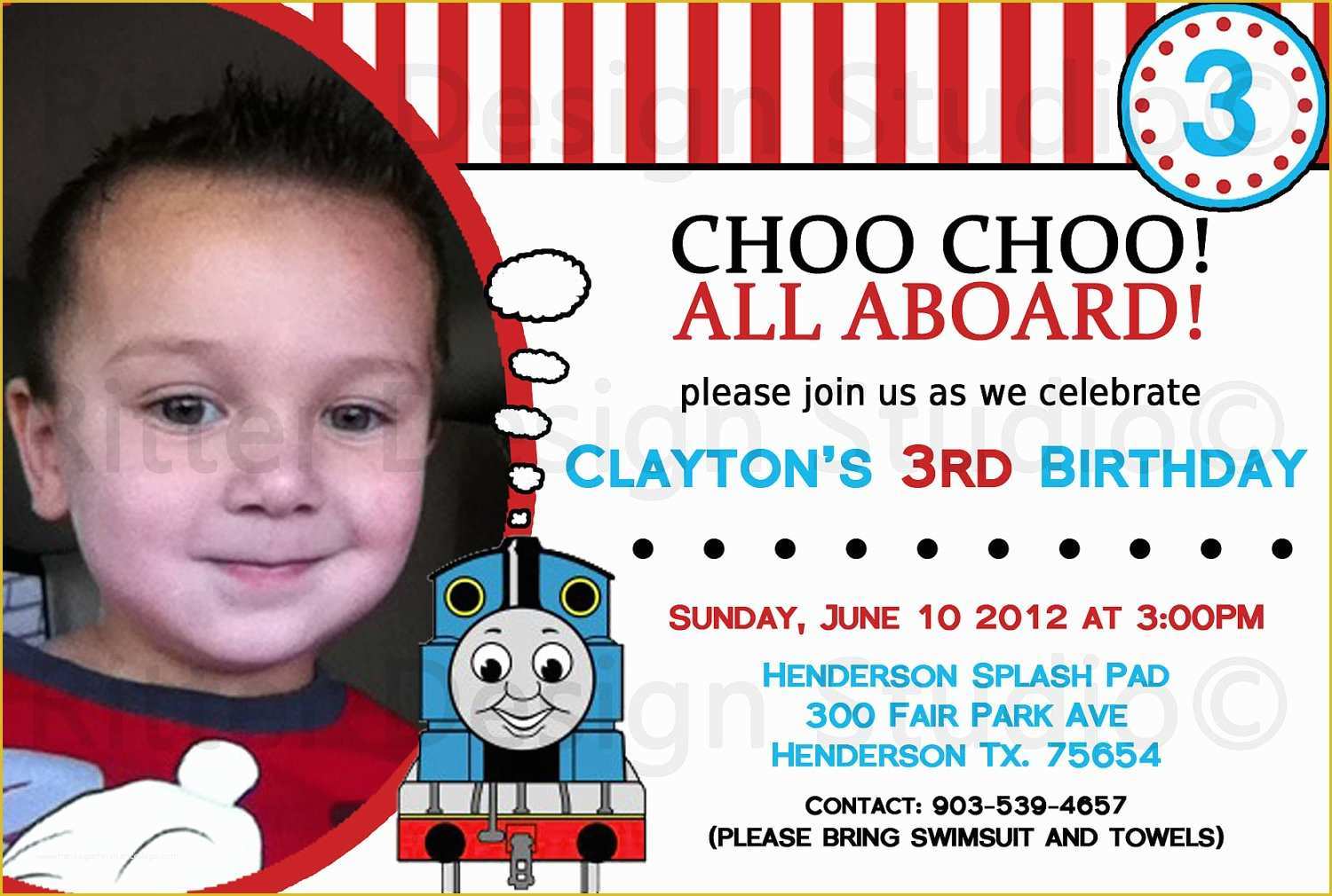 Free Thomas the Train Invitations Template Of Thomas the Train Birthday Invitation by Ritterdesignstudio