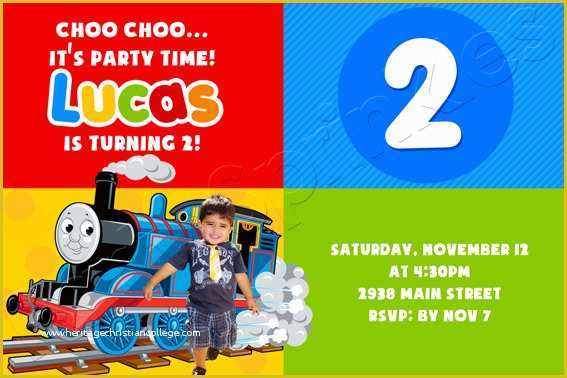 Free Thomas the Train Invitations Template Of Thomas the Train Birthday Invitations Ideas for Kids