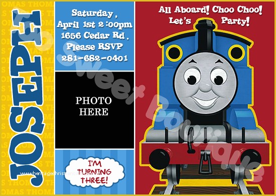 Free Thomas the Train Invitations Template Of Thomas the Train Birthday Invitations Ideas – Free