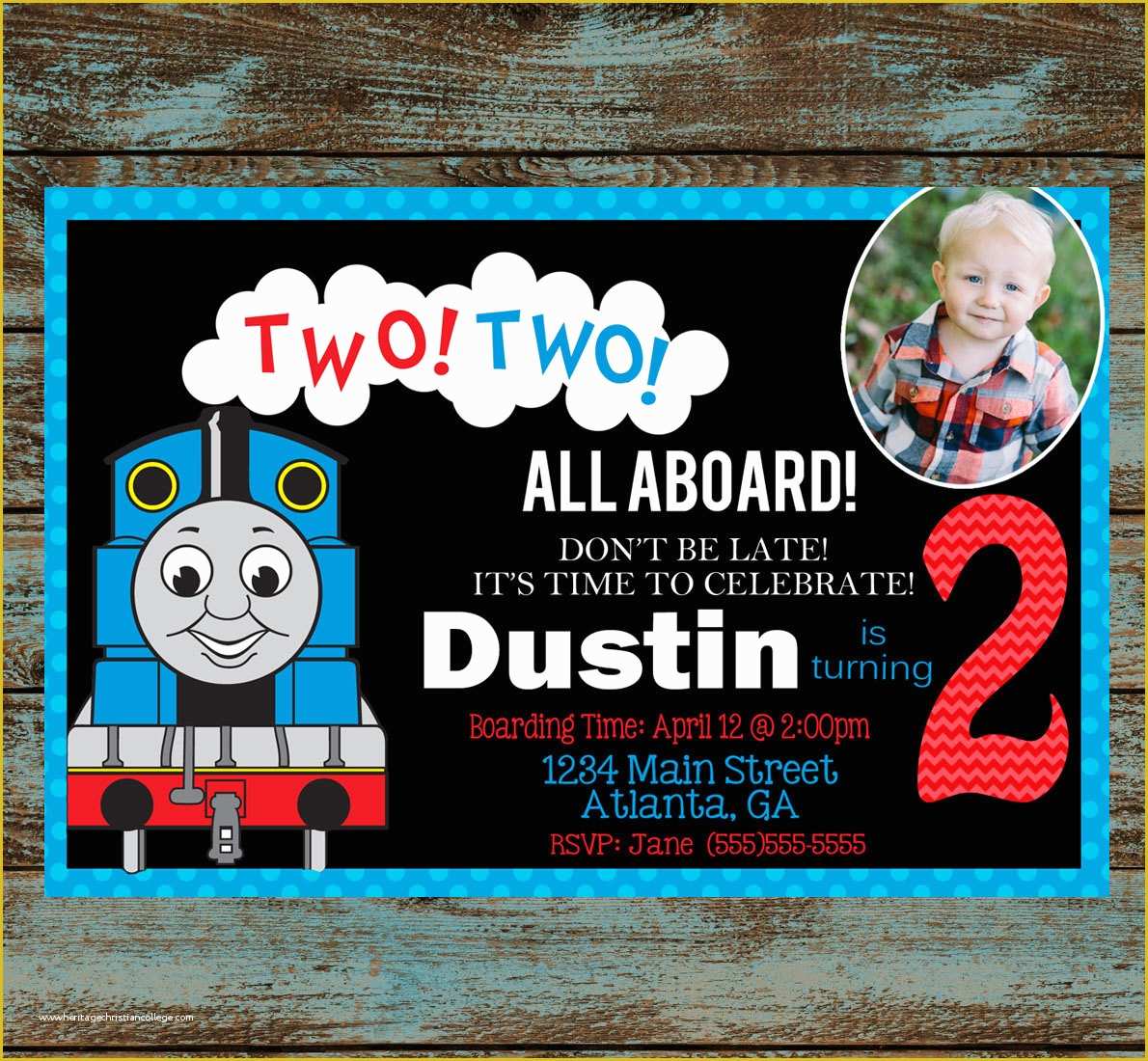 Free Thomas the Train Invitations Template Of Thomas the Train Birthday Party Invitation by