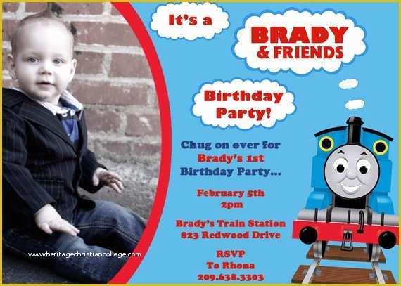 Free Thomas the Train Invitations Template Of Thomas the Train Birthday Party Invitations Template