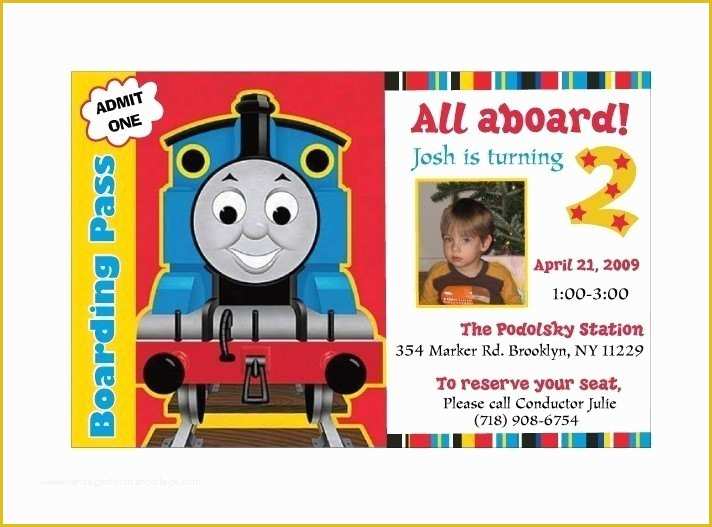 Free Thomas the Train Invitations Template Of Thomas the Train Invitations Digital File