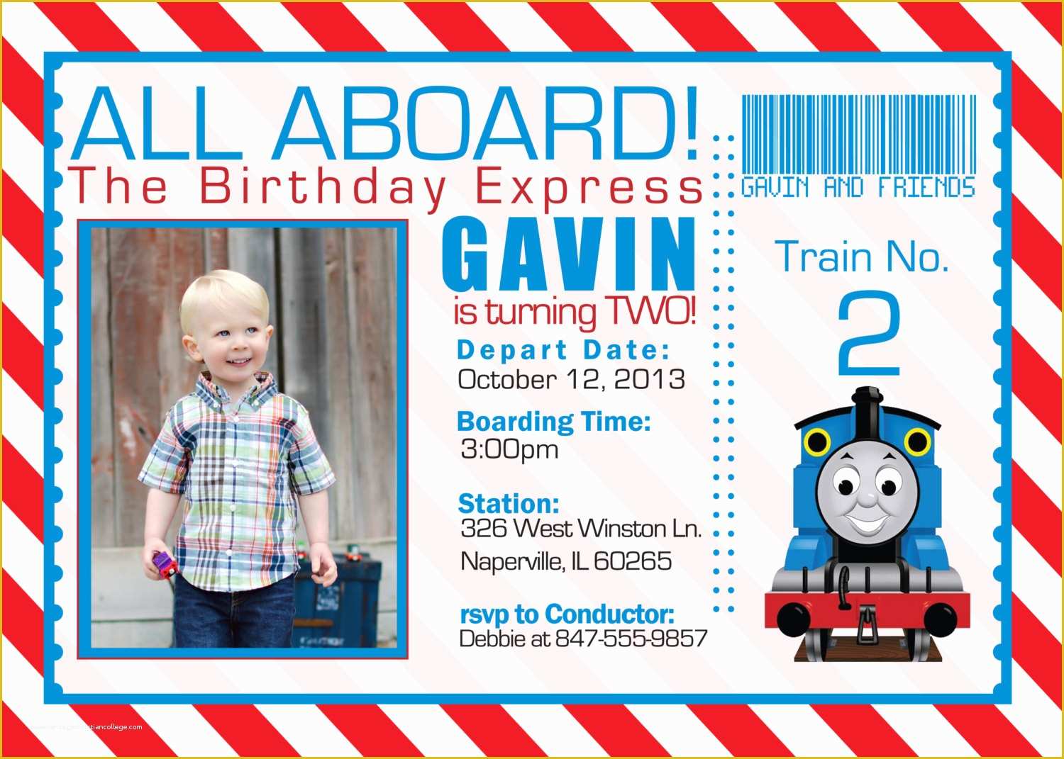 Free Thomas the Train Invitations Template Of Thomas the Train Invitations Ideas – Bagvania Free