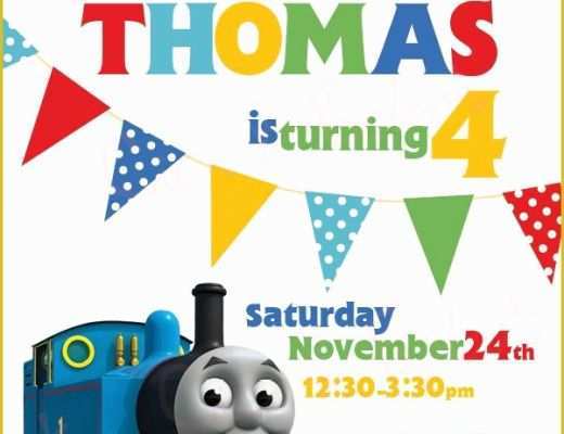 Free Thomas the Train Invitations Template Of Thomas the Train theme Birthday Invitation Diy by Ciciandbobos