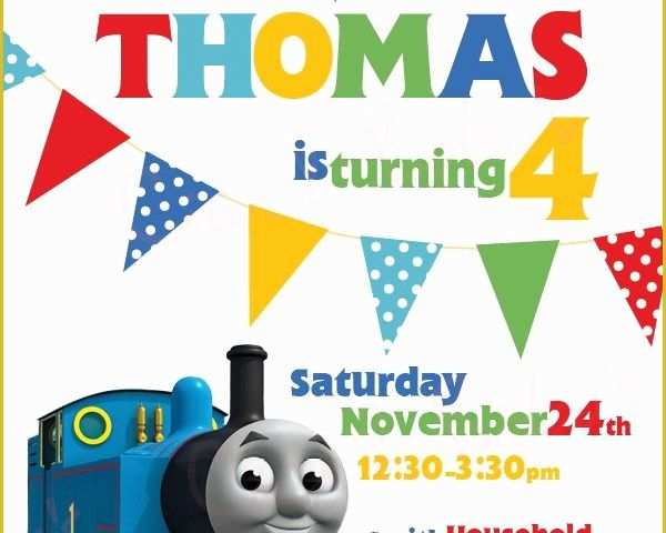 Free Thomas the Train Invitations Template Of Thomas the Train theme Birthday Invitation Diy by Ciciandbobos