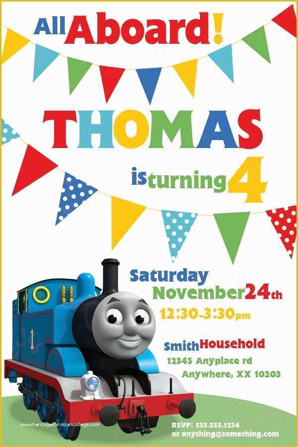 Free Thomas the Train Invitations Template Of Thomas the Train theme Birthday Invitation Diy by Ciciandbobos