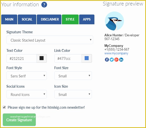 Free Thunderbird Email Signature Templates Of Professional Email Signature Examples Tips & Free HTML