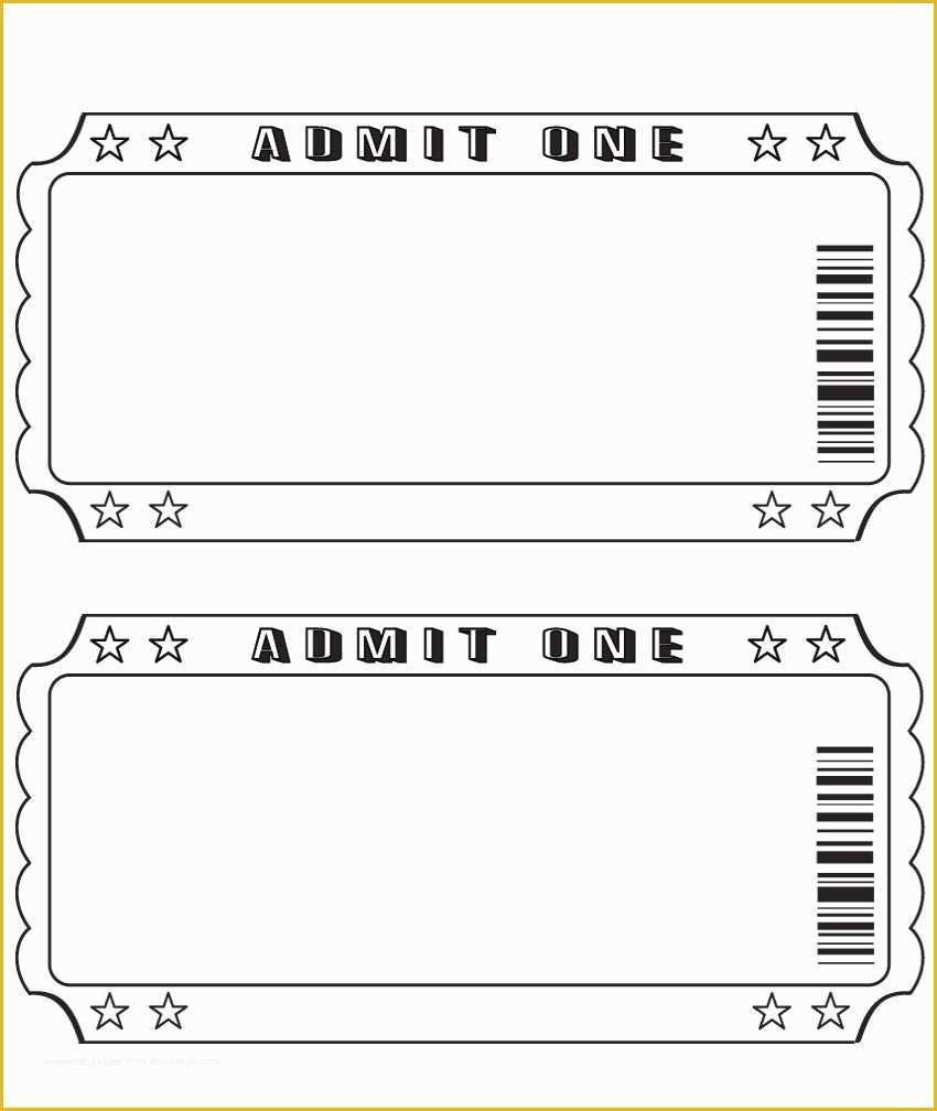 Free Ticket Stub Template Of Blank Ticket … Diy and Crafts
