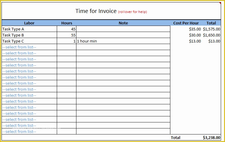 Free Time and Material Template Of Time and Material Template Templates Data