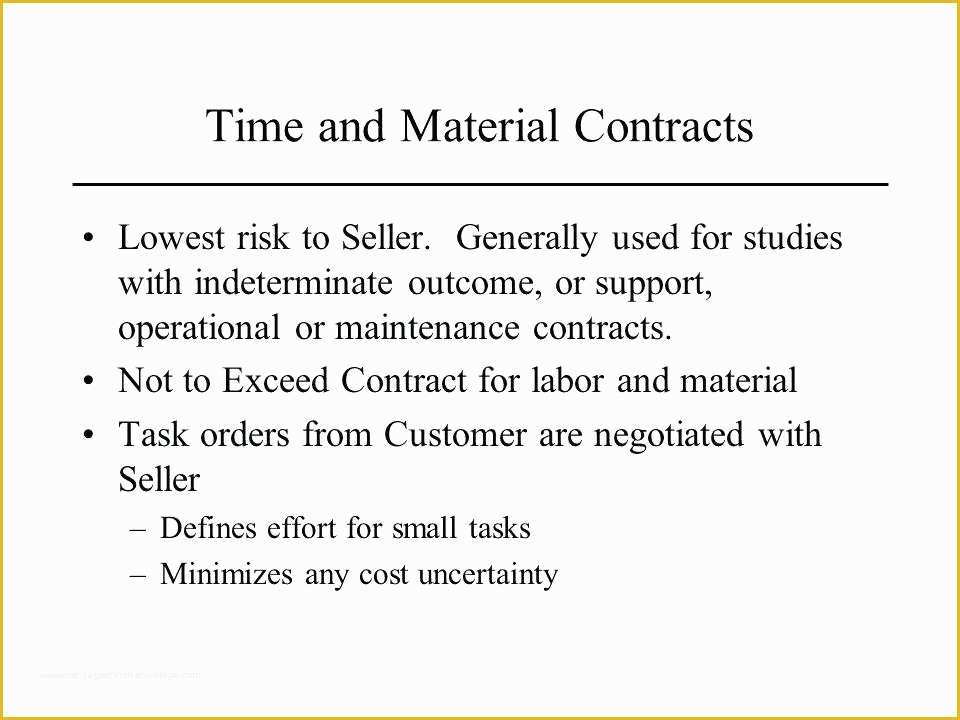 Free Time and Material Template Of Time and Materials Contract Template Download Free Project