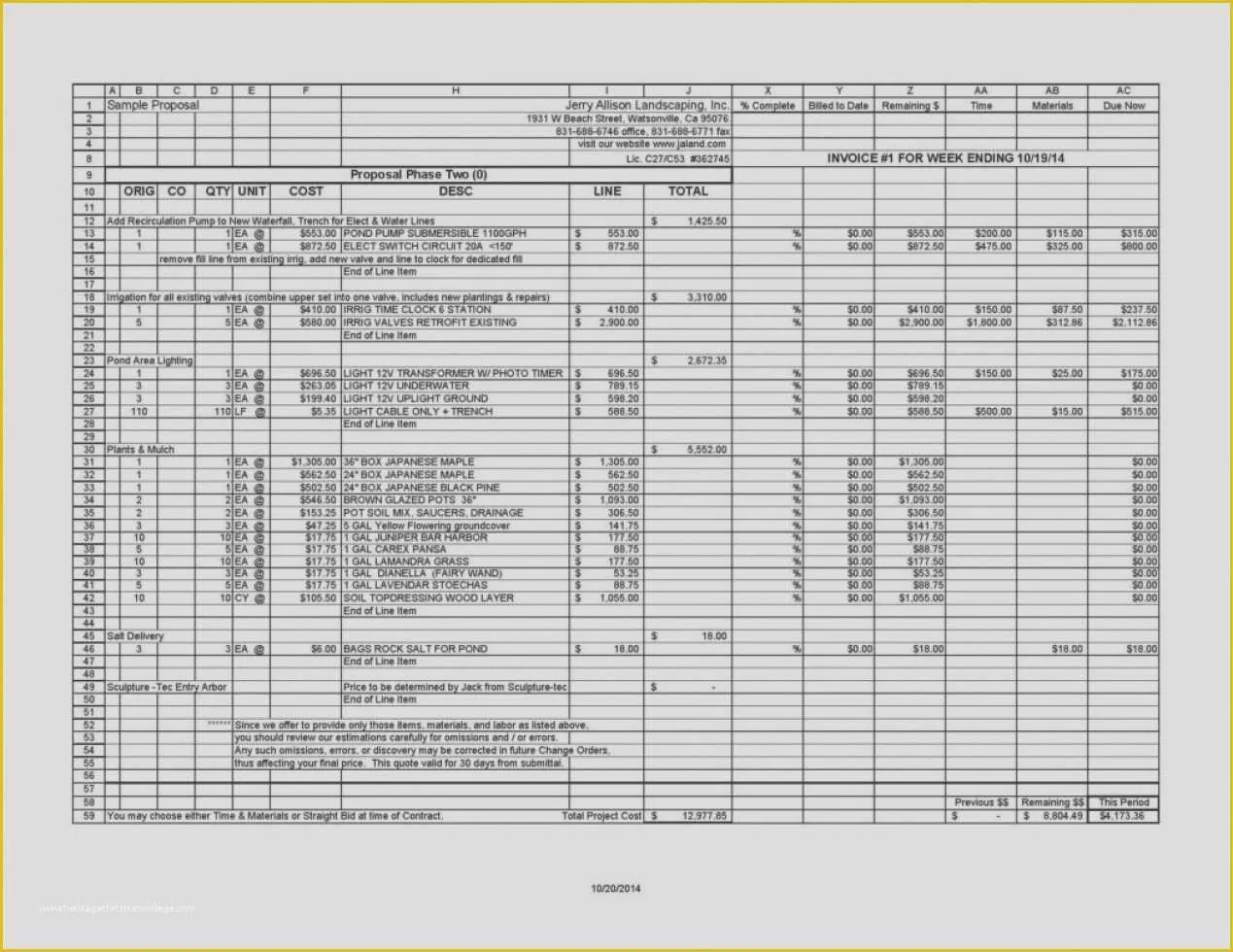 Free Time and Material Template Of Time and Materials Invoice Exampleplate Free Download