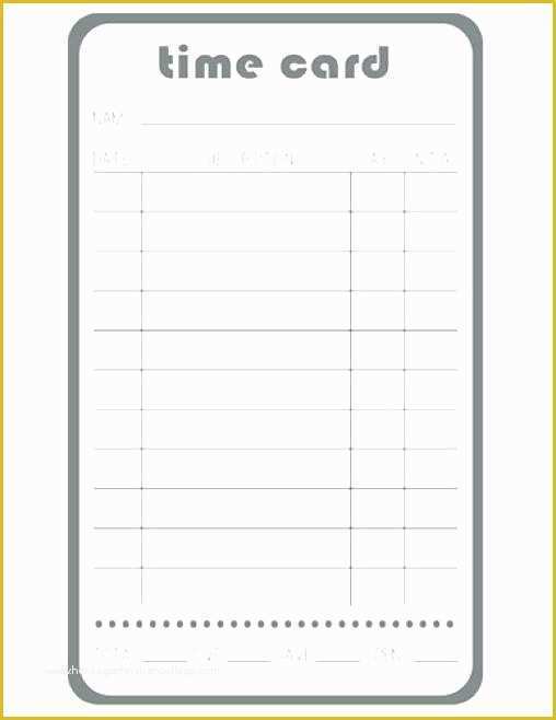 Free Time Card Template Of 15 Blank Timesheets