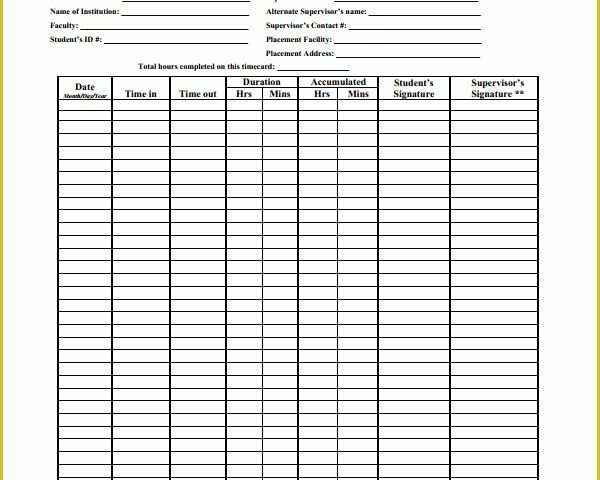 Free Time Card Template Of 15 Time Card Calculator Templates