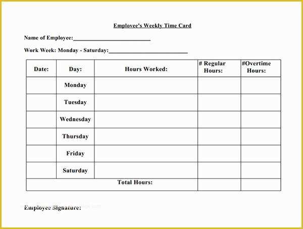 Free Time Card Template Of 16 Free Amazing Time Card Calculator Templates