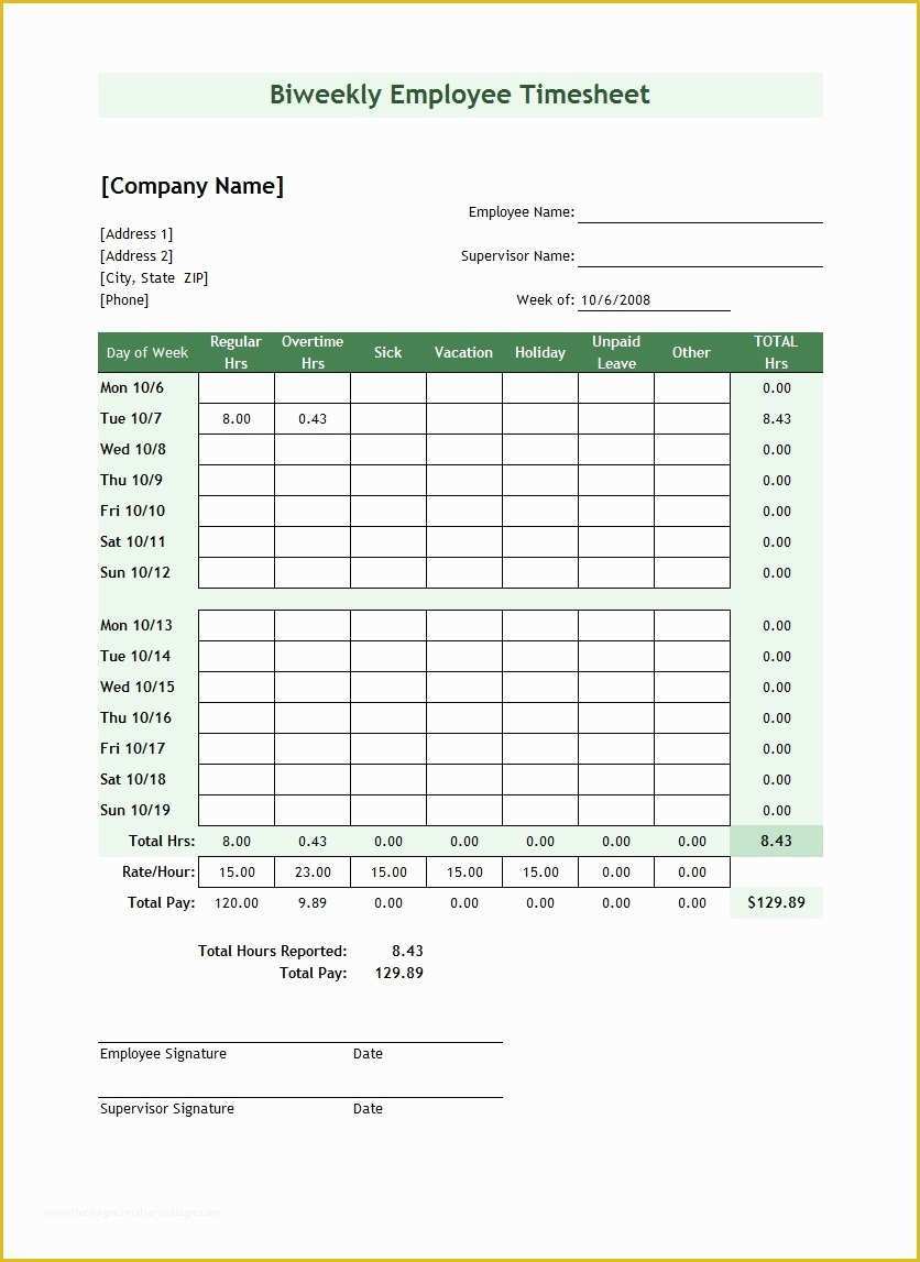 Free Time Card Template Of 41 Free Timesheet Time Card Templates Free Template