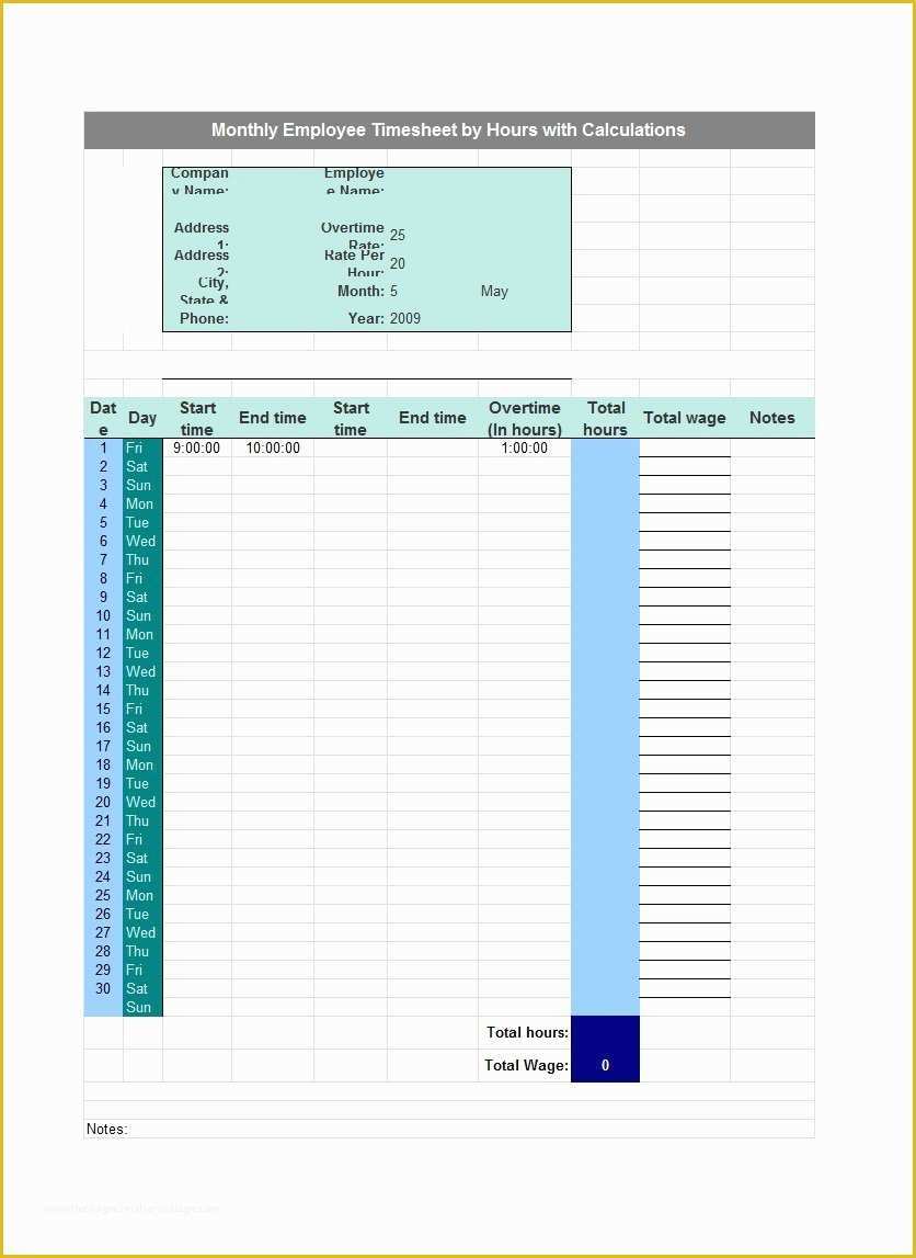 Free Time Card Template Of 41 Free Timesheet Time Card Templates Free Template